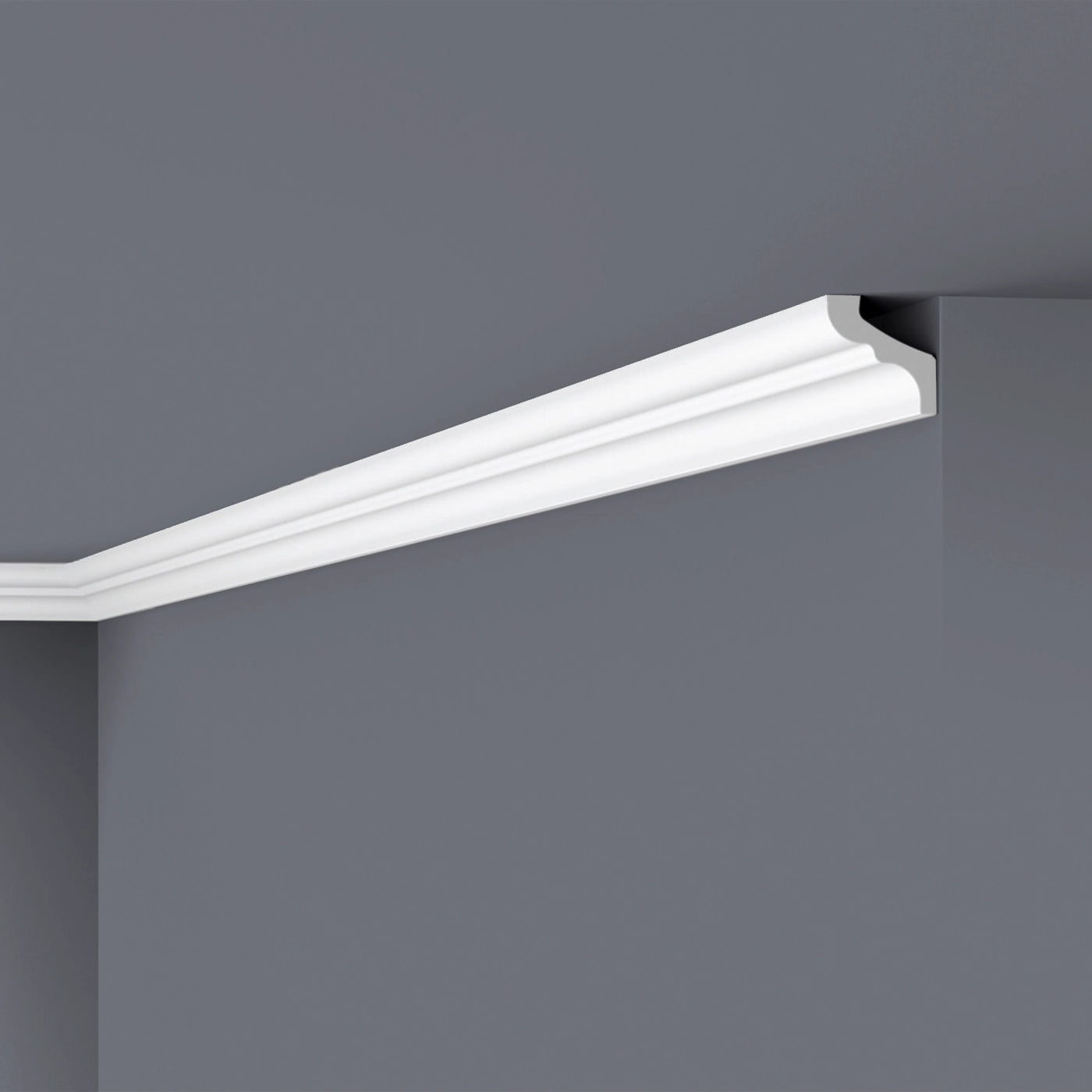 NOMASTYL® NMC 2m Ceiling Coving on plain wall and ceiling Decormania UK